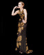 M207EM Gold Leaf Twilight Gown - Front Left Side Full Body