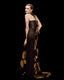 M207EM Gold Leaf Twilight Gown - Full Body Left Side