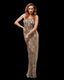 M213MB Hemitite Gold Rain Gown - Full Body Front