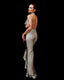 M217CS Sterling Satin Tiffany Gown - Full Body Back