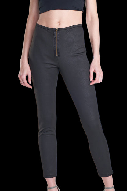 BIKER ZIPPER FRONT LEGGING