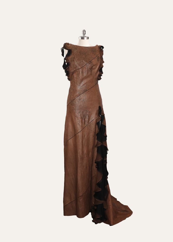LEATHER SKULL GOWN