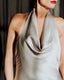 M217CS Sterling Satin Tiffany Gown - Close Up Gown