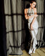 M217CS Sterling Satin Tiffany Gown - Full Body